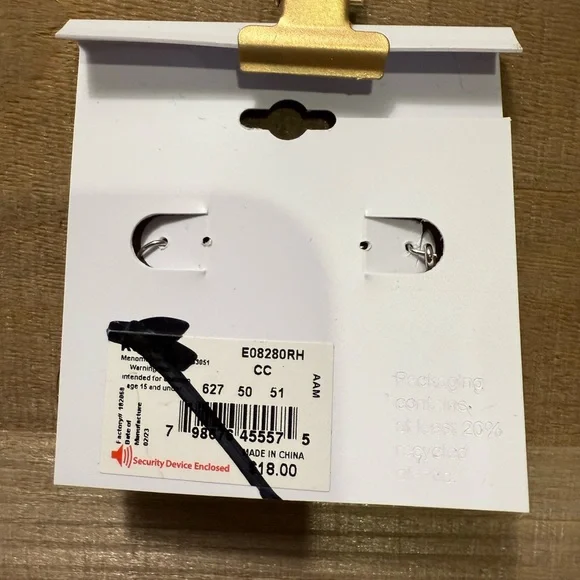 Sonoma Silver Hoop Earrings NWT - Picture 3 of 3